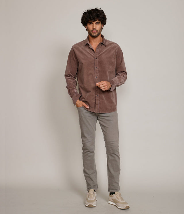 Camisa Robert Cotelé Grueso Café - Camisa