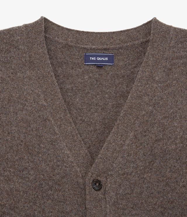 Cárdigan Capella Wool Café Oscuro - Sweater