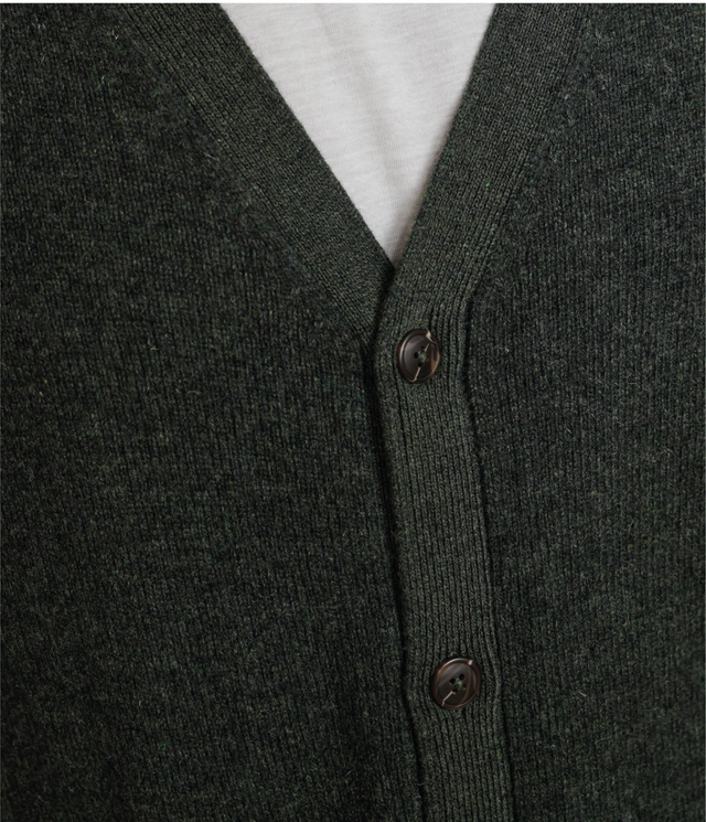 Cárdigan Land Wool Verde Oscuro - Sweater