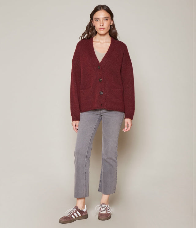 Cárdigan Lena Mohair Burdeo - Sweater Mujer