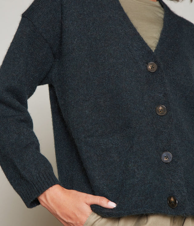 Cárdigan Lena Mohair Verde Pino - Sweater Mujer