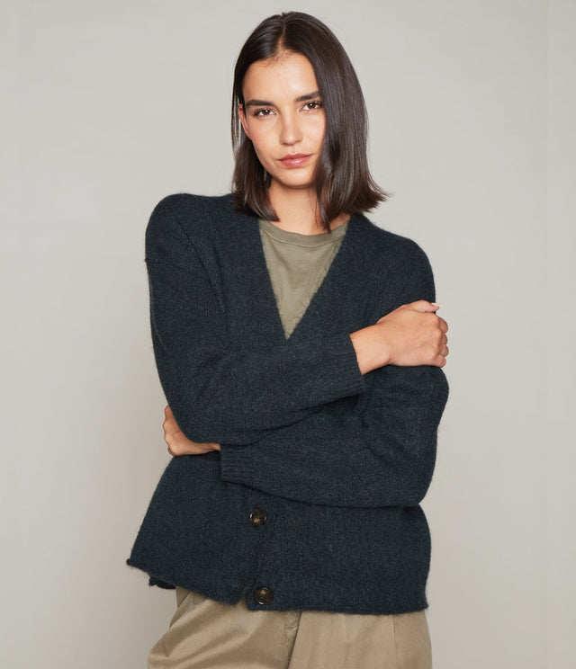 Cárdigan Lena Mohair Verde Pino - Sweater Mujer