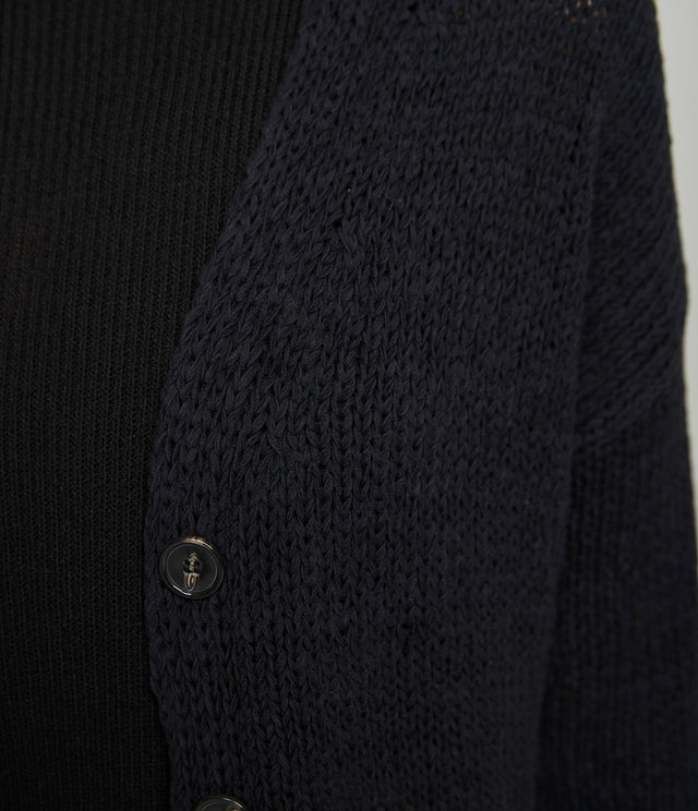 Cardigan Cinta Negro - Sweater Mujer