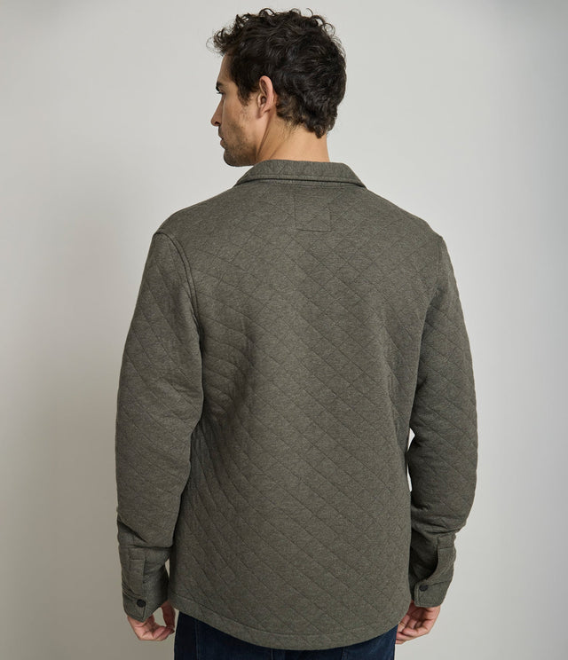 Quilted Shirt Jacket Verde - Chaqueta