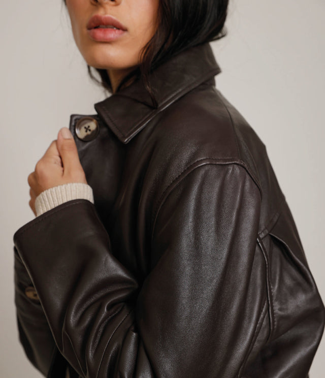 Chaqueta Cuero Juliet - Abrigo Mujer