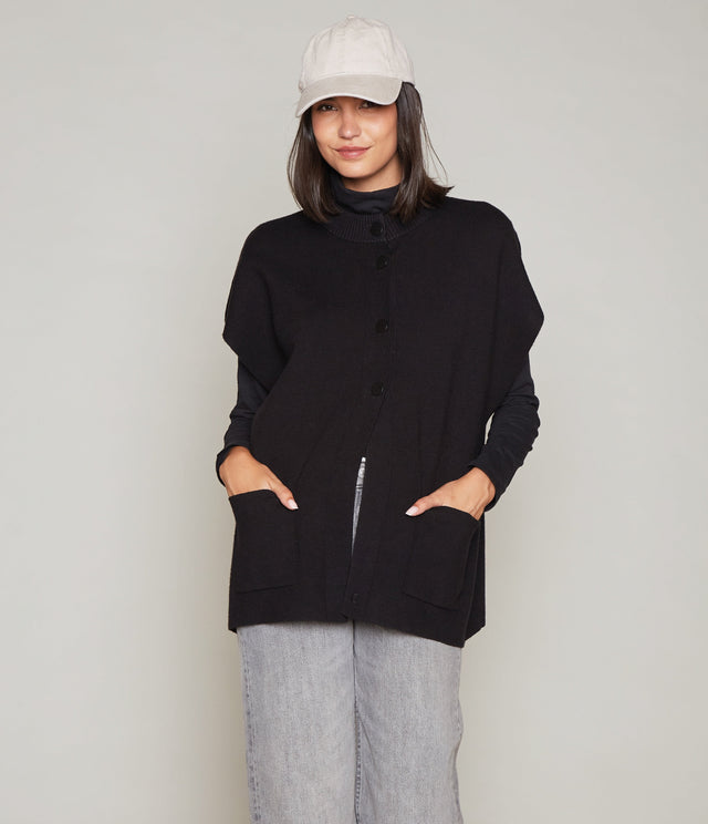 Chaqueta Otavia Sin Mangas Negro - Sweater Mujer