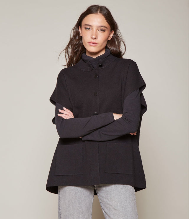 Chaqueta Otavia Sin Mangas Negro - Sweater Mujer