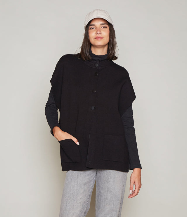 Chaqueta Otavia Sin Mangas Negro - Sweater Mujer