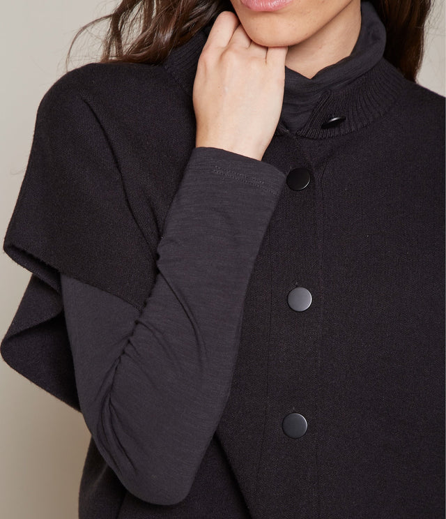 Chaqueta Otavia Sin Mangas Negro - Sweater Mujer