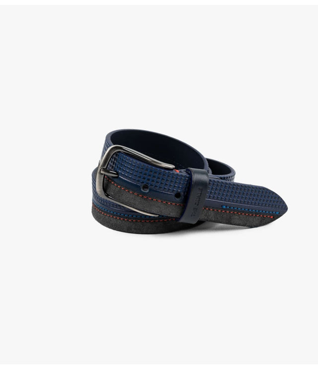 Cinturón Rolling Cuero Azul - Cinturon