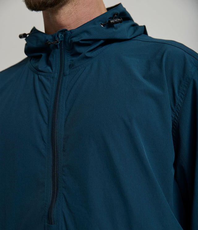 Cortaviento Edge Azul Petróleo - Chaqueta