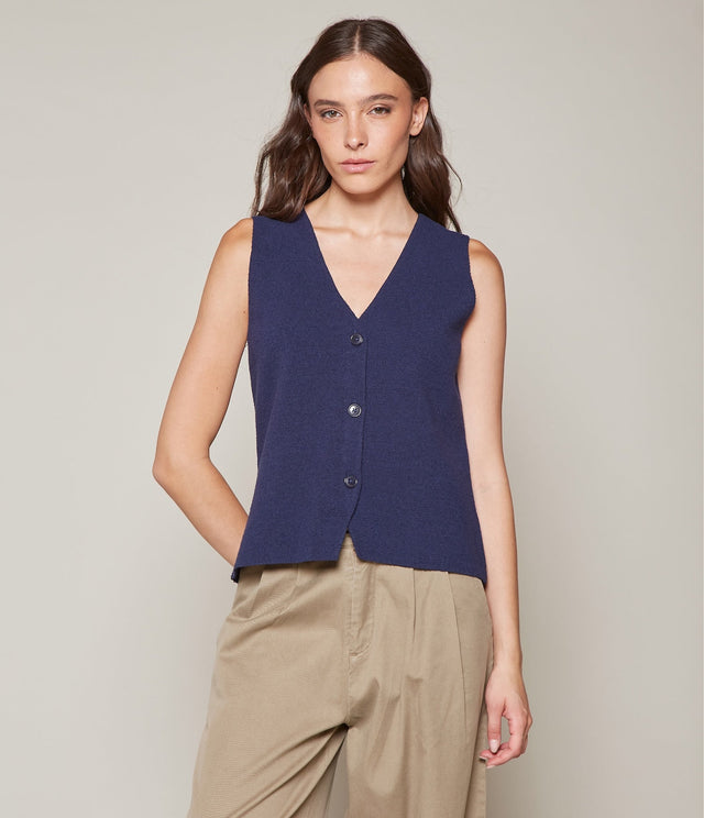 Gillette Polo Navy - Sweater Mujer