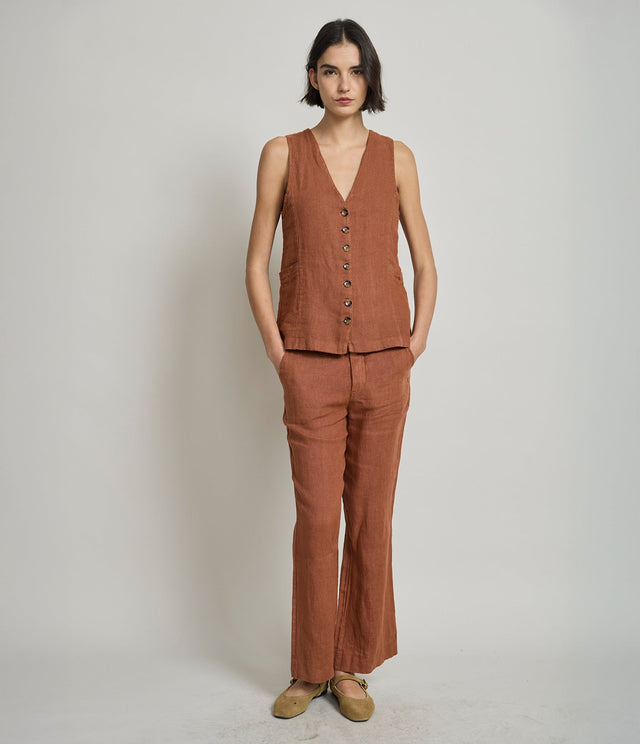 Guillete Fiore Lino Terracota - Sweater Mujer