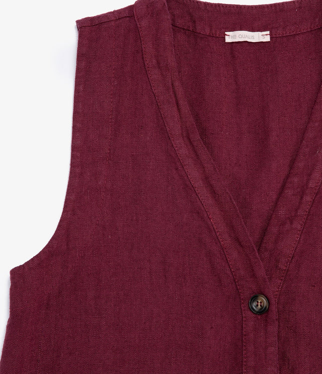 Guillete Milan Lino Berenjena - Blusa