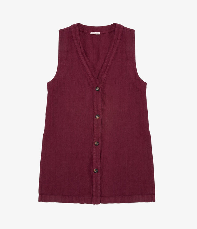 Guillete Milan Lino Berenjena - Blusa