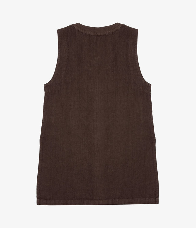 Guillete Milan Lino Café Oscuro - Blusa