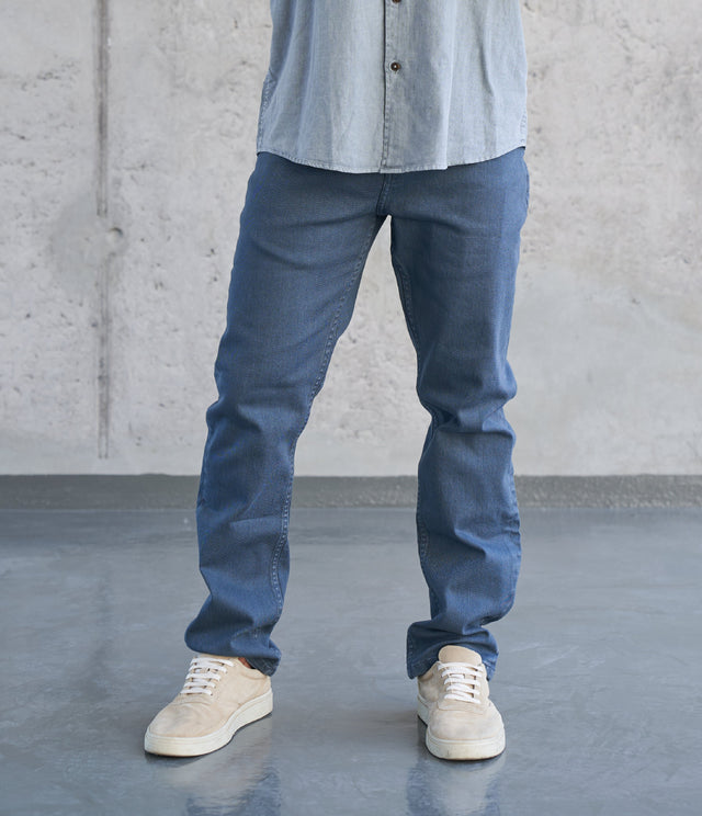 Pantalón Denim Azul Claro - Pantalones