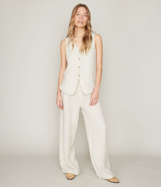 Pantalon Florencia Lino Arena - pantalones