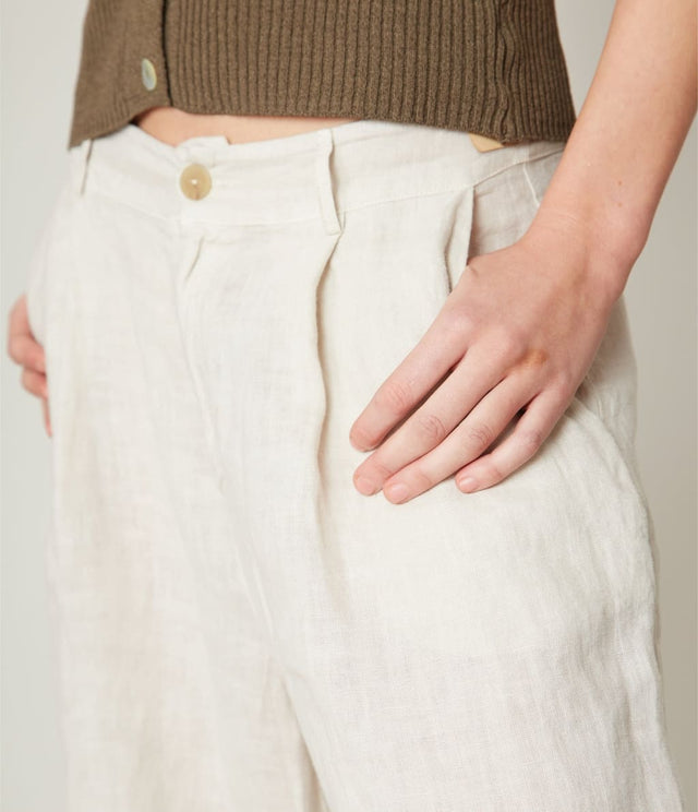 Pantalon Florencia Lino Arena - pantalones