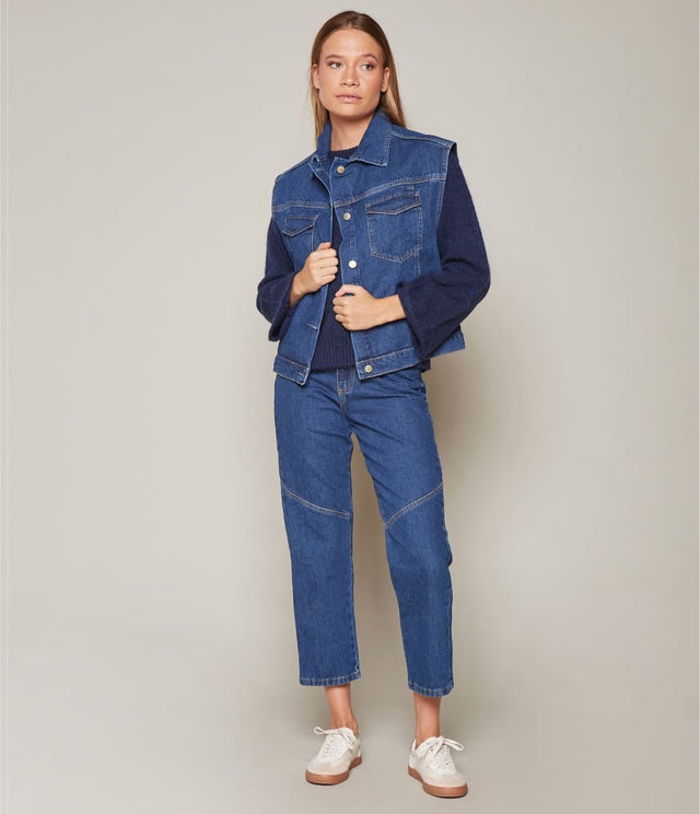 Pantalón Lucia Denim - PANTALÓN DENIM BÁSICO MUJER