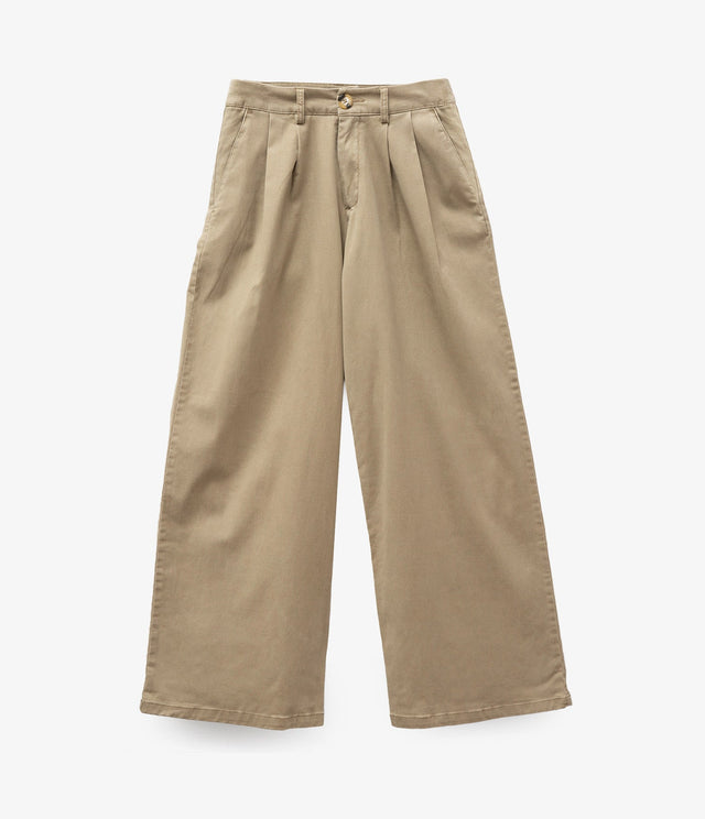 Pantalón Sastrero Lyocell Beige - PANTALÓN DENIM BÁSICO MUJER