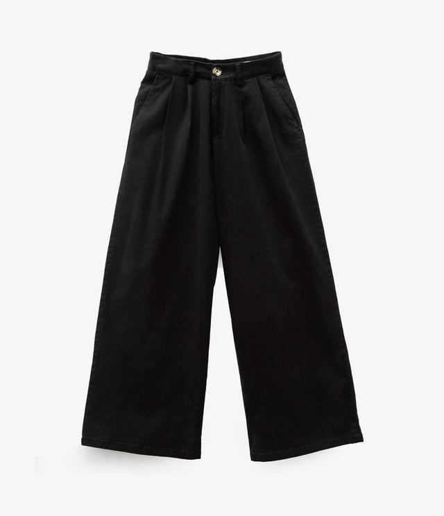 Pantalón Sastrero Lyocell Negro - PANTALÓN DENIM BÁSICO MUJER