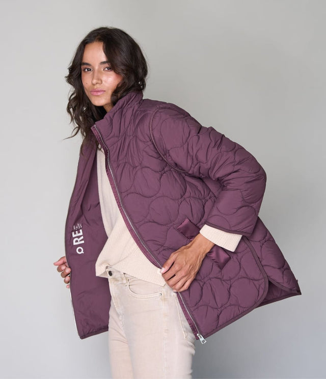 Parka Manga Larga Etro Burdeo - Abrigo Mujer