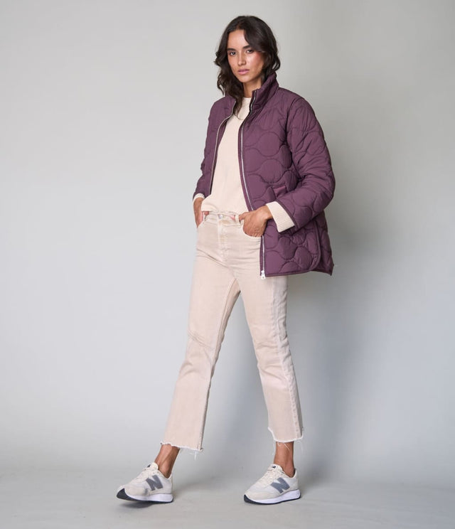 Parka Manga Larga Etro Burdeo - Abrigo Mujer