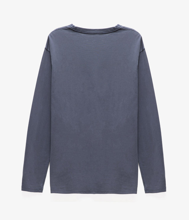 Polera Palm Manga Larga Azul