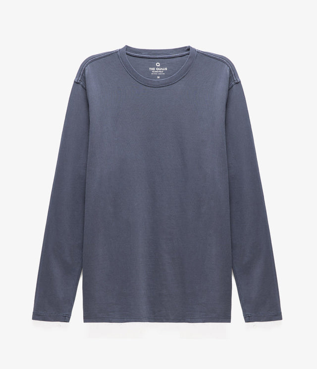 Polera Palm Manga Larga Azul