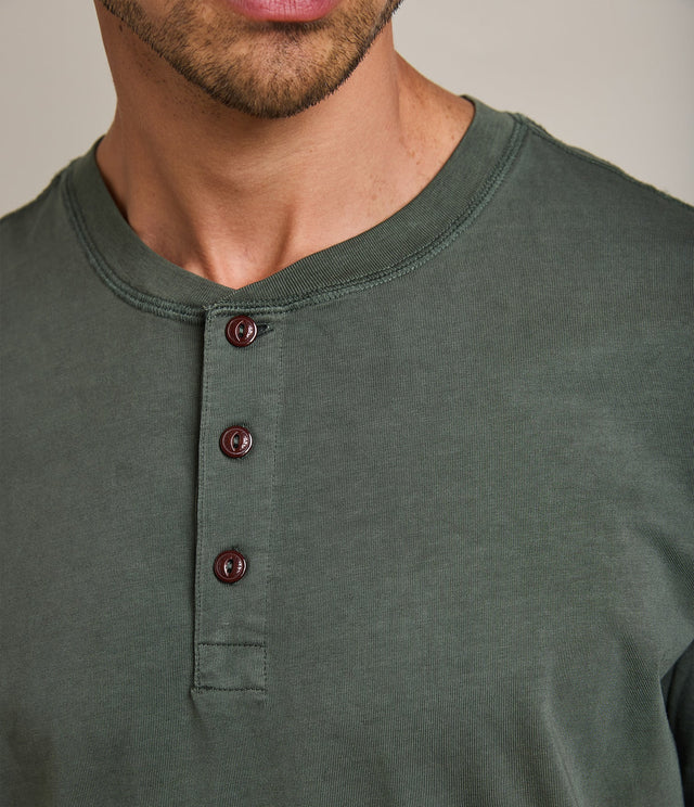 Polera Luke Botones Verde Oscuro - Polera