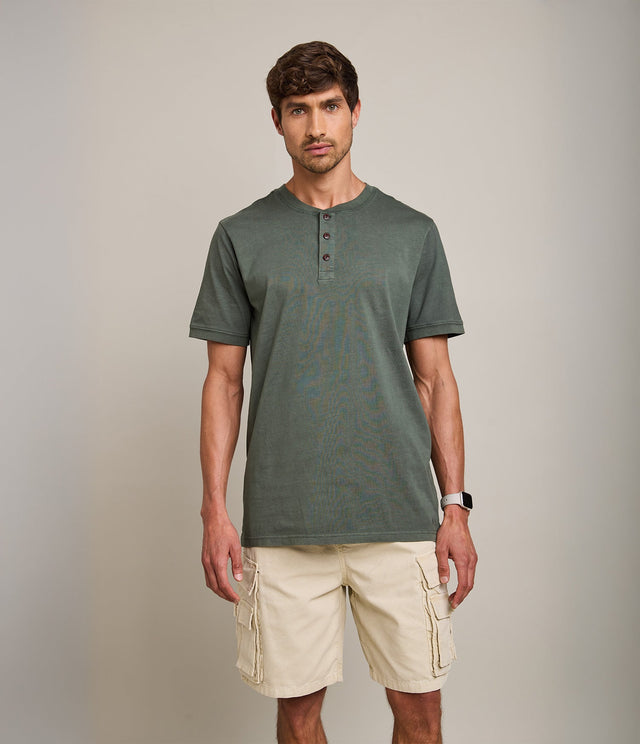 Polera Luke Botones Verde Oscuro - Polera