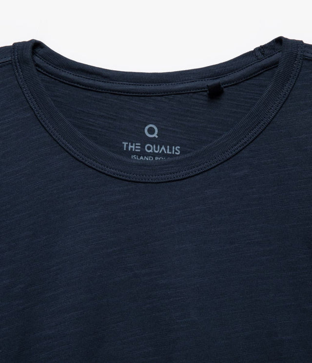 Polera Slub Manga Larga Azul - Polera