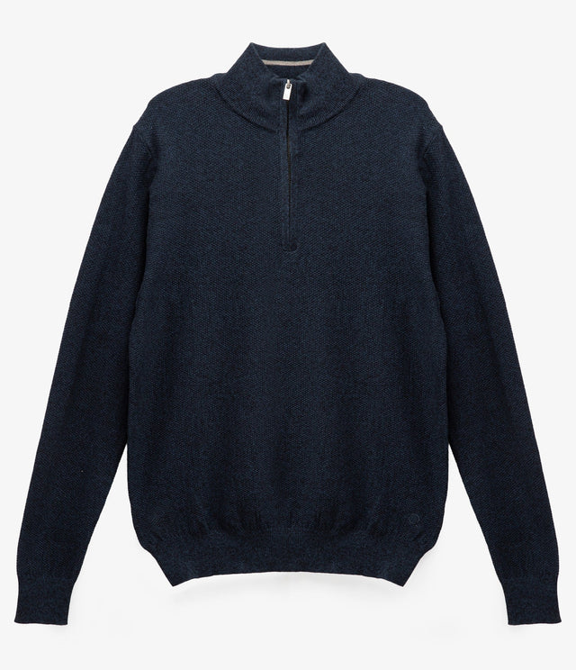 Sweater Acra Half Zipper Azul - Sweater