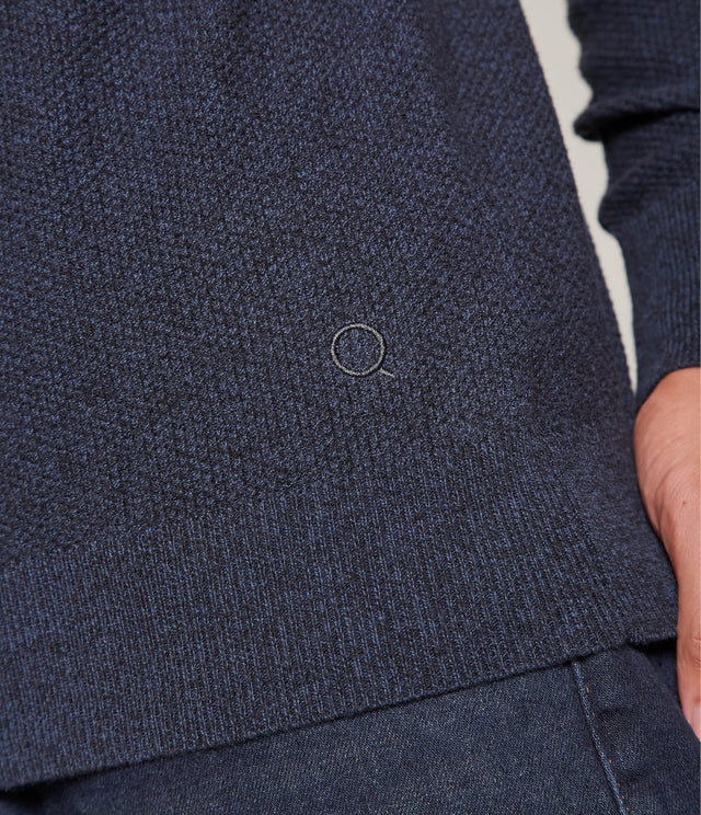 Sweater Acra Half Zipper Azul - Sweater