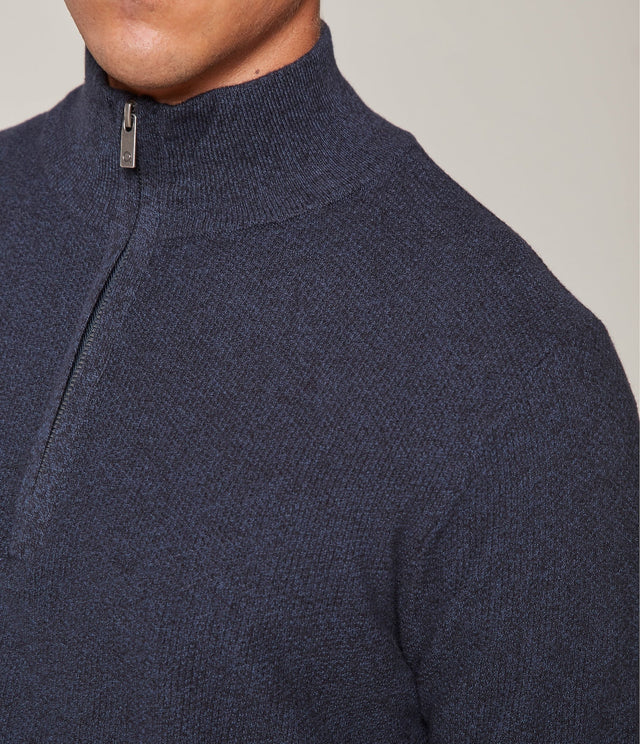 Sweater Acra Half Zipper Azul - Sweater