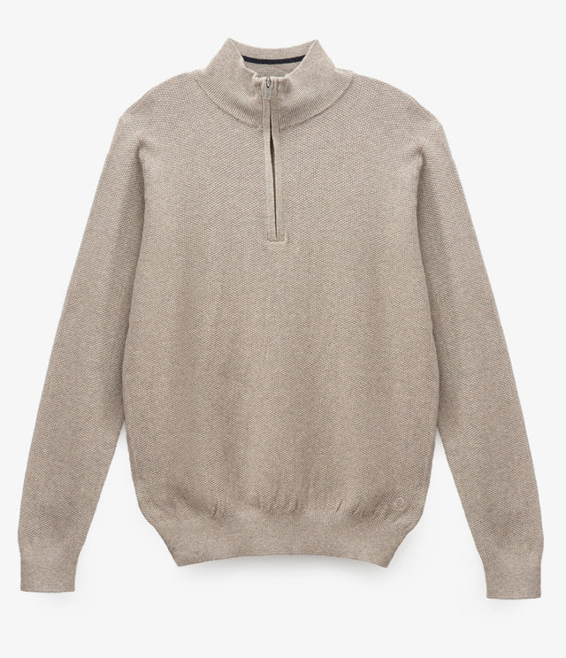 Sweater Acra Half Zipper Gris Claro - Sweater