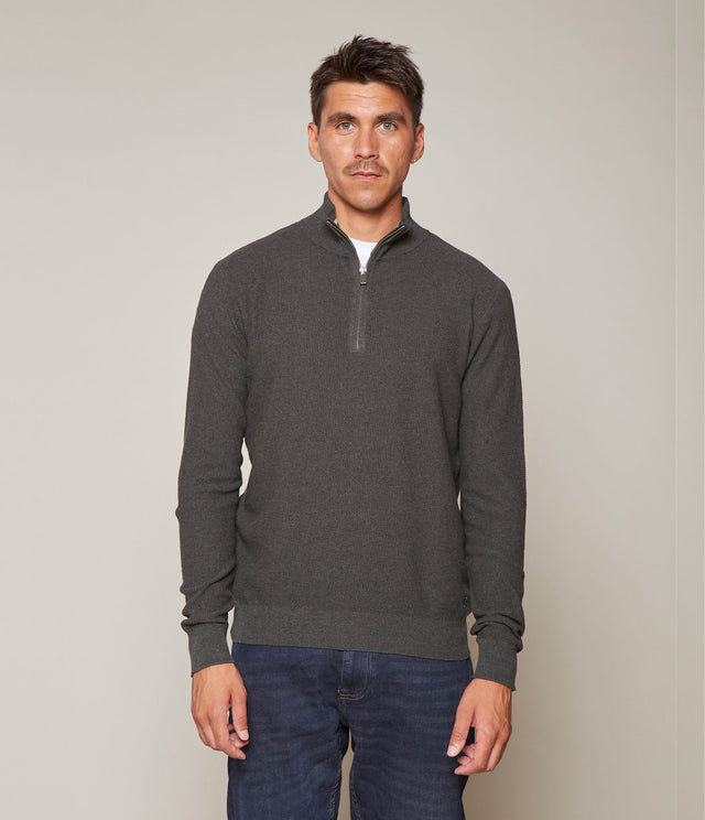 Sweater Acra Half Zipper Verde - Sweater