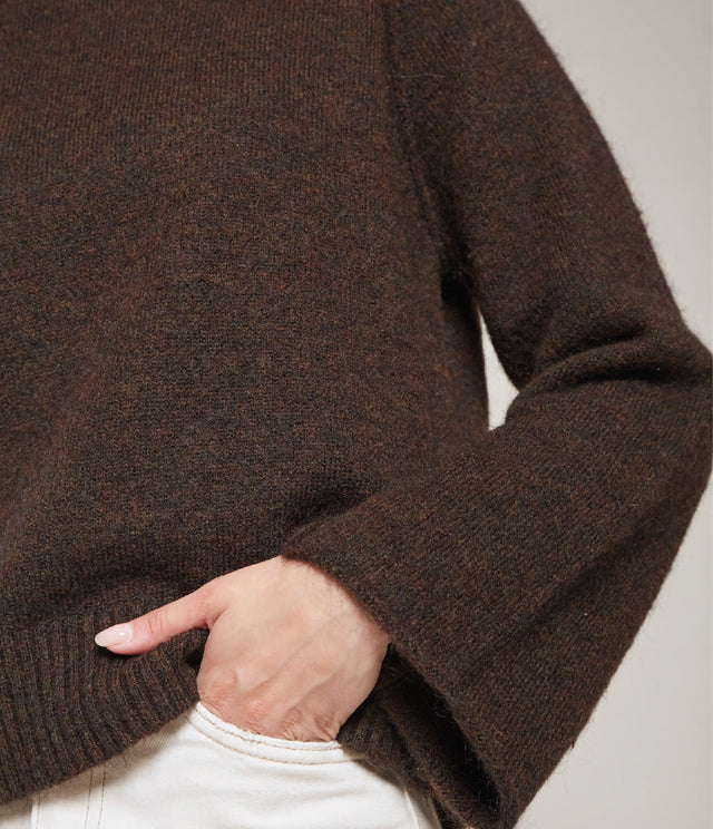 Sweater Maura Mohair Café - Sweater Mujer