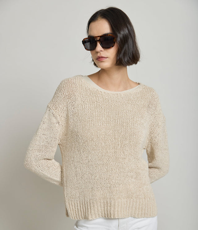 Sweater Cinta Ecru - Sweater Mujer