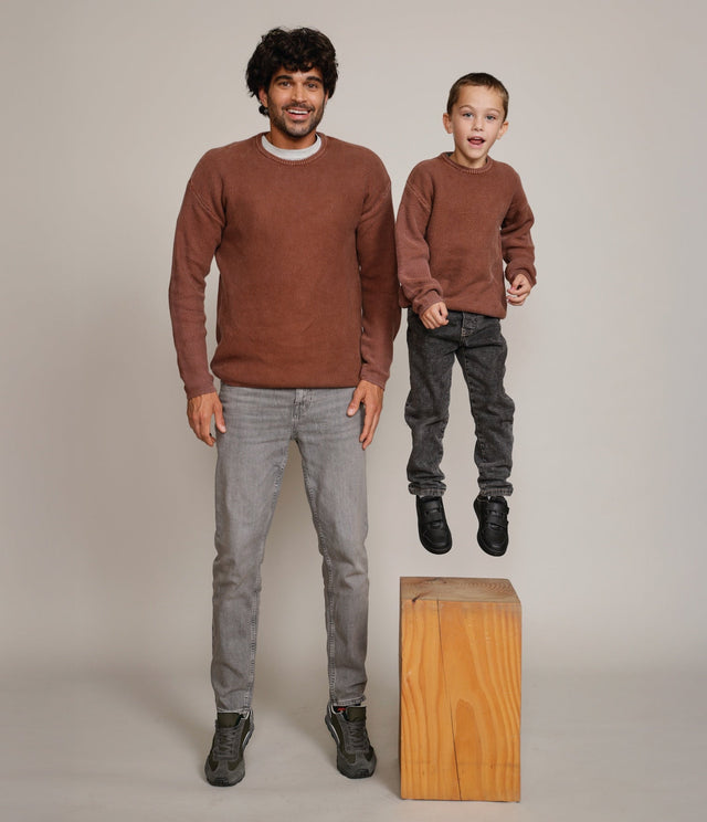 Sweater Waffle Terracota Kids - Sweater