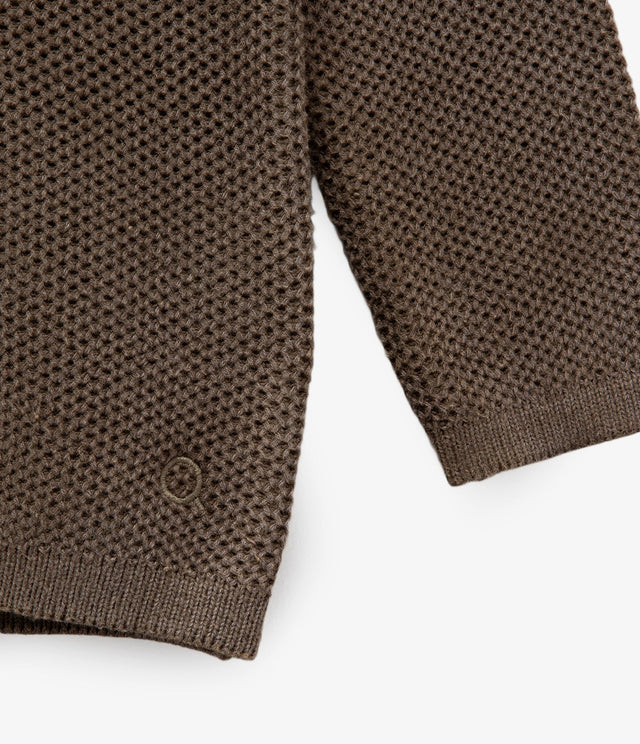 Sweater Waffle Verde Oliva Kids - Sweater