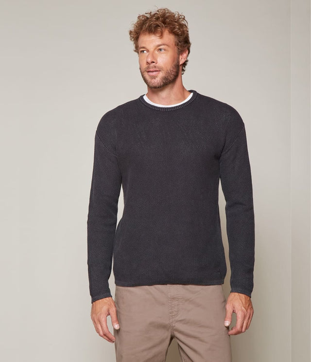 Sweater Waffle Negro - Sweater