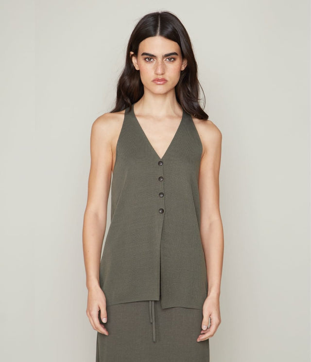 Top Margot tejida Verde - Blusa