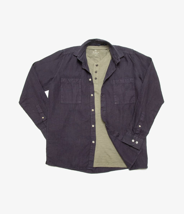 Overshirt Lino Azul Marino - Camisa