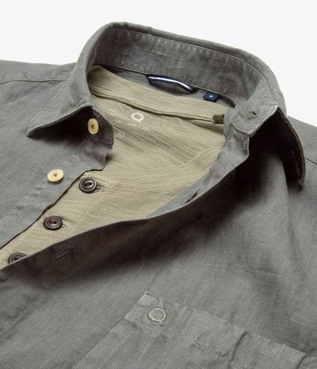 Camisa Overshirt Lino Verde - Camisa