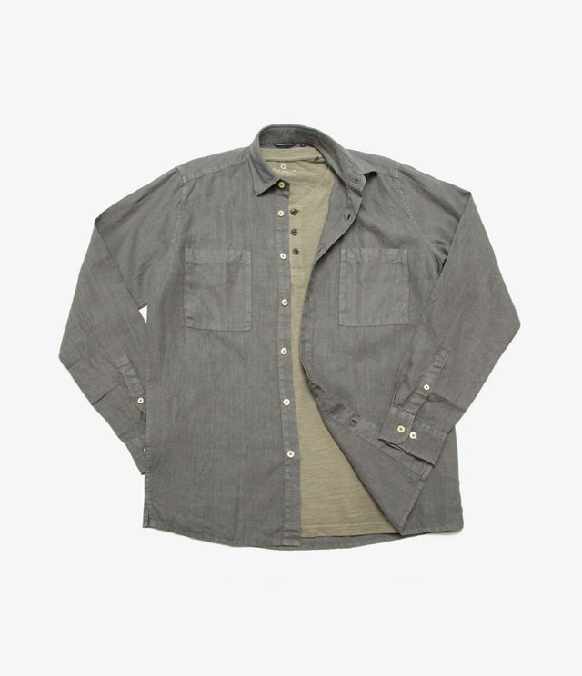 Camisa Overshirt Lino Verde - Camisa