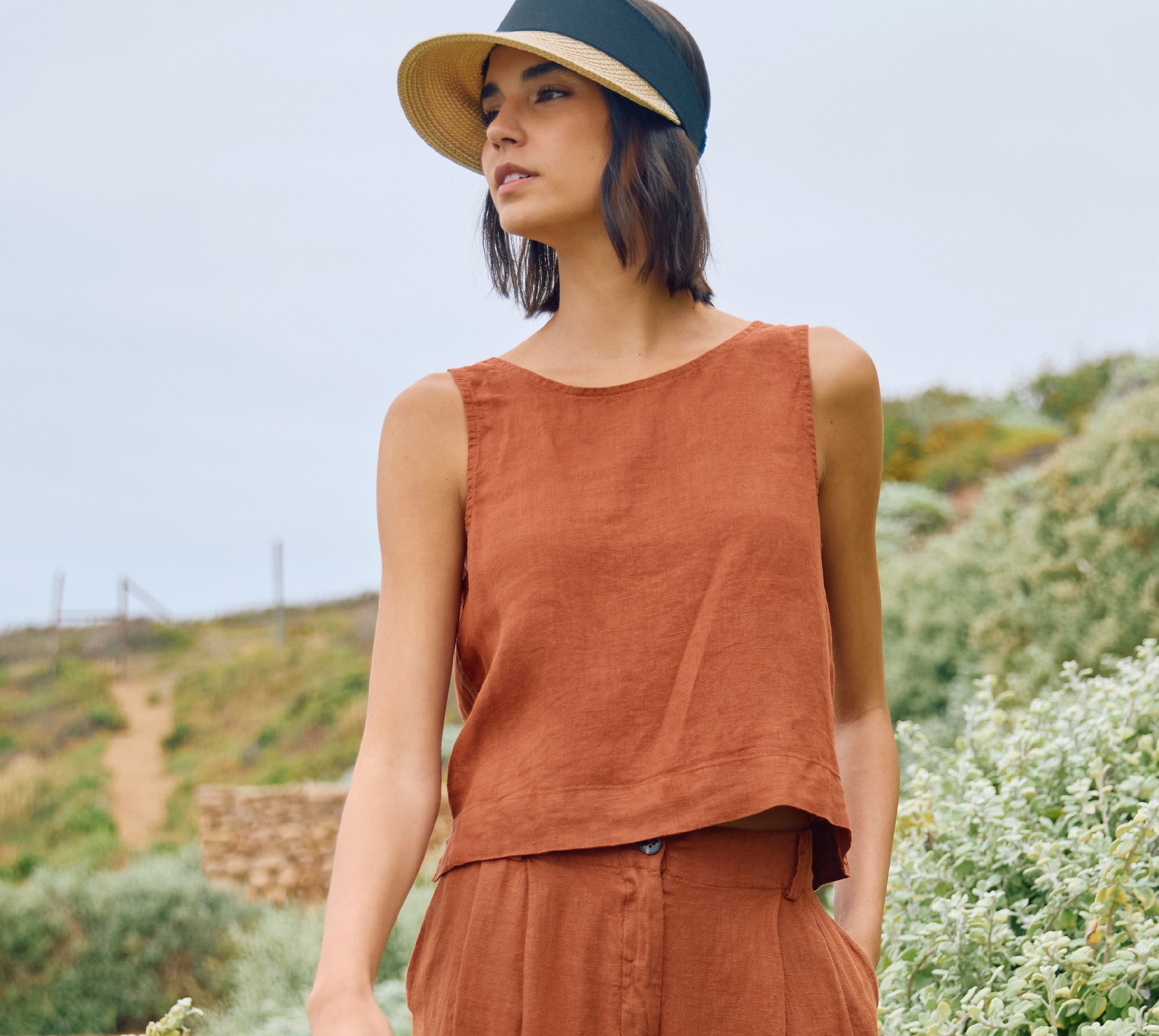 100% Lino made in Italy Mujer