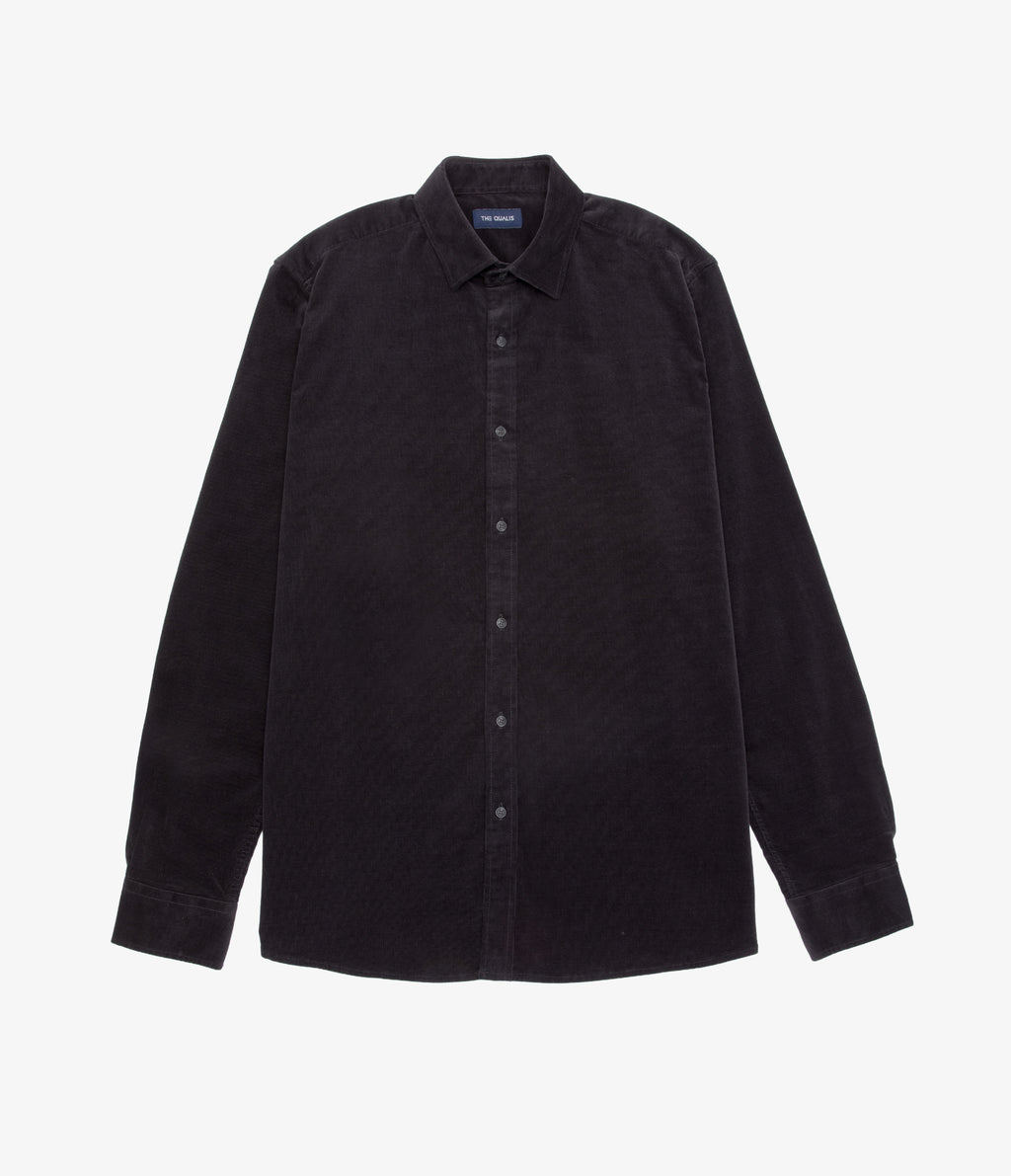 Camisa Hombre Algodón Cotelé Rob Gris Marengo