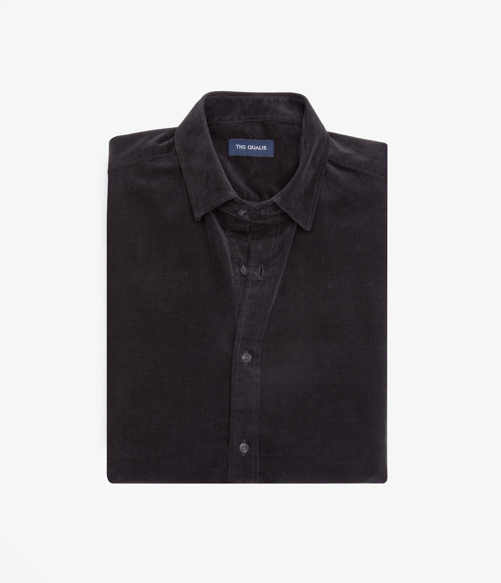 Camisa Hombre Algodón Cotelé Rob Gris Marengo